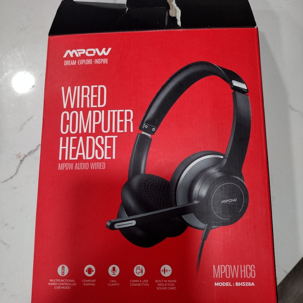 MPOW Wired Computer Headset